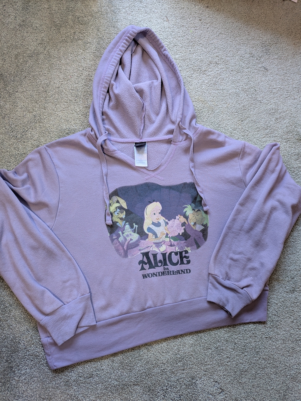 Disney Alice In Wonderland Tea Party Mad Hatter Sweatshirt Hoodie M